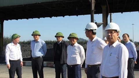 Chủ tịch TKV kiểm tra tình hình sản xuất tại Công ty Tuyển than Cửa Ông