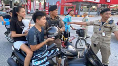 Thái Lan tăng 4 lần mức phạt không đội mũ bảo hiểm