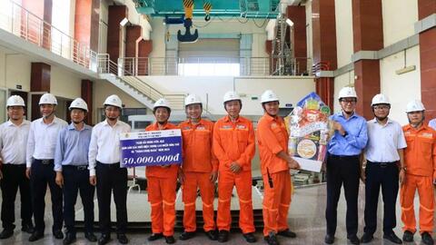EVNGENCO3 động viên người lao động nhân Tháng Công nhân năm 2025