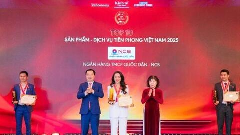 NCB Visa "Tự hào" lọt Top 10 Sản phẩm - Dịch vụ Tiên phong 2025