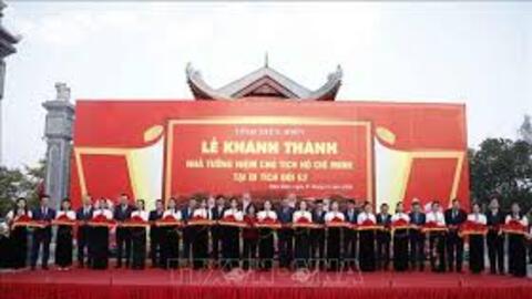 Tổng Bí thư Tô Lâm dự khánh thành Nhà tưởng niệm Chủ tịch Hồ Chí Minh tại Di tích Đồi E2 (Điện Biên)