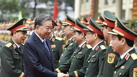 Tổng Bí thư Tô Lâm thăm, làm việc với Học viện Kỹ thuật Quân sự