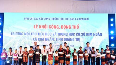 Quảng Trị: Khởi công xây dựng 11 trường học liên cấp vùng biên giới đất liền