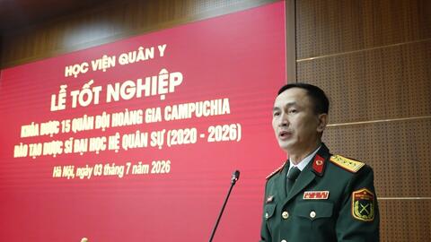 Học viện Quân y nâng cao chất lượng đào tạo dược sĩ Quân đội hoàng gia Camphuchia