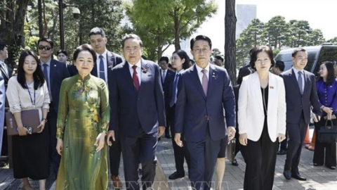 Chủ tịch Quốc hội Hàn Quốc Cho Jeong Sik cùng Phu nhân chủ trì tiệc chiêu đãi Chủ tịch Quốc hội Trần Thanh Mẫn và Phu nhân