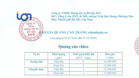 Báo giá quảng cáo 2026