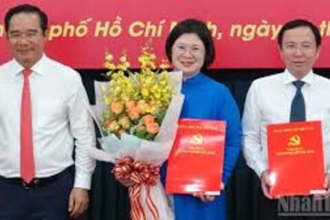 Chỉ định đồng chí Văn Thị Bạch Tuyết giữ chức Phó Bí thư Thành ủy Thành phố Hồ Chí Minh