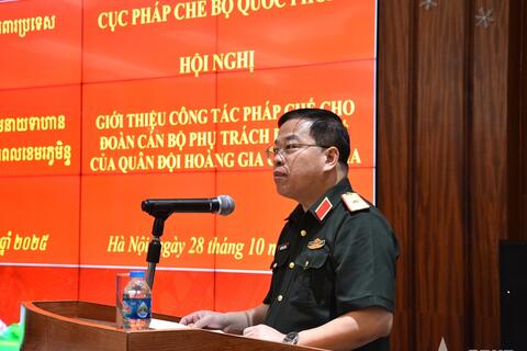 Giới thiệu công tác pháp chế cho Quân đội Hoàng gia Campuchia