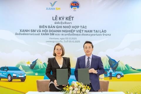 Xanh SM ký hợp tác chiến lược với hội doanh nghiệp Việt Nam tại Lào, mở rộng giải pháp di chuyển xanh tại Lào