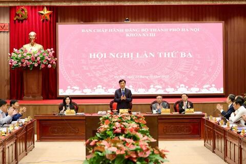 Ban Chấp hành Đảng bộ TP Hà Nội họp bàn về 3 báo cáo quan trọng
