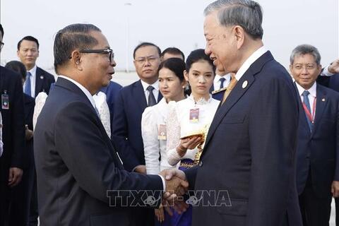 Tổng Bí thư Tô Lâm bắt đầu chuyến thăm cấp Nhà nước tới Vương quốc Campuchia
