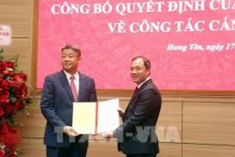 Ông Nguyễn Mạnh Quyền được chỉ định giữ chức Phó Bí thư Tỉnh ủy Hưng Yên
