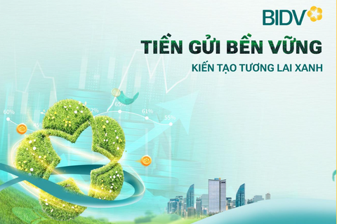 Gía trị vượt trội từ sản phẩm "Tiền gửi bền vững" của BIDV
