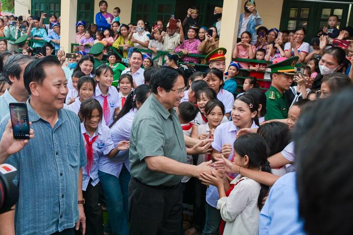 [Chùm ảnh] Thủ tướng Phạm Minh Chính dự lễ khởi công Trường nội trú liên cấp Bát Mọt, tỉnh Thanh Hoá