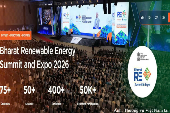 Mời doanh nghiệp Việt tham dự Triển lãm Năng lượng tái tạo Bharat 2026
