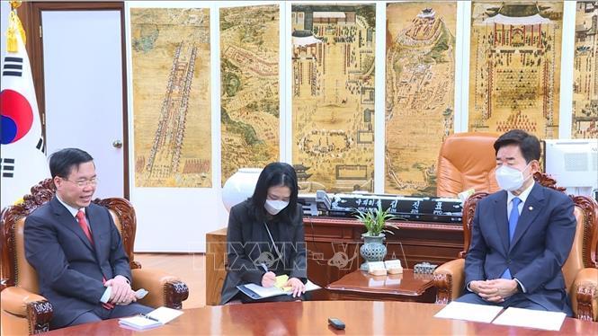 Thường trực Ban Bí thư Võ Văn Thưởng tiếp tục các hoạt động thăm Hàn Quốc Chú thích ảnh