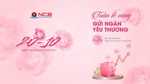 NCB tặng lãi suất cho khách hàng nữ nhân ngày 20/10 - Ảnh 1.