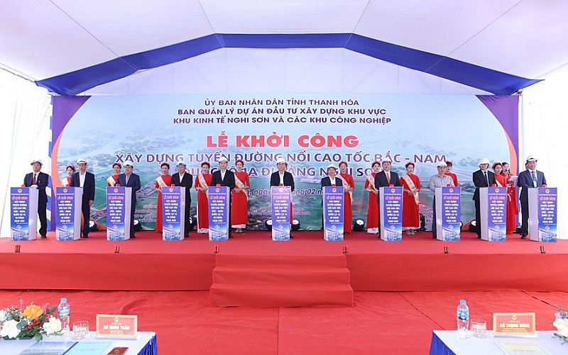 Thanh Hóa: Khởi công xây dựng Dự án Đường nối cao tốc Bắc – Nam, Quốc lộ 1A đi cảng Nghi Sơn