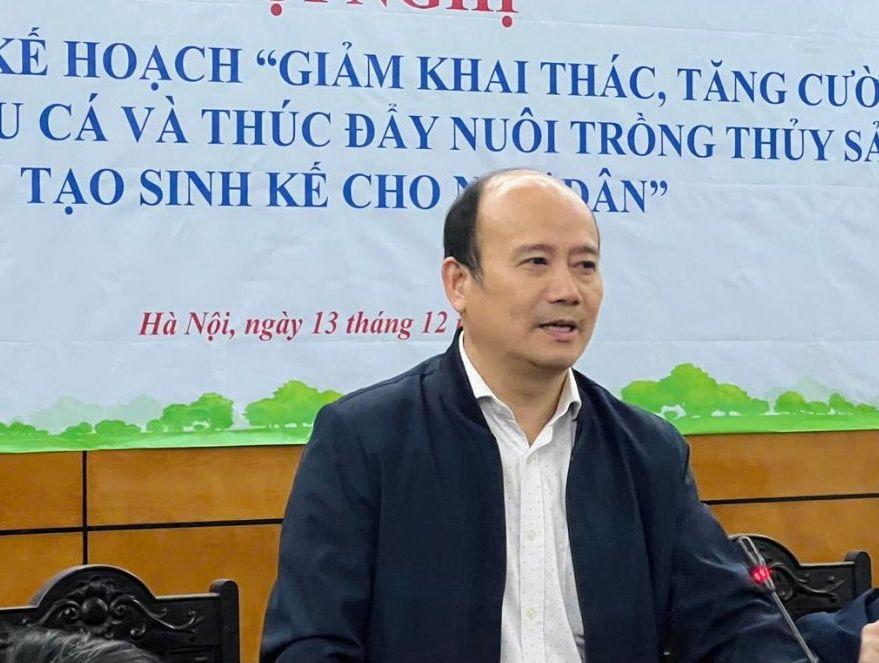 Phó Cục trưởng Cục Thủy sản Vũ Duyên Hải phát biểu tại Hội nghị. Ảnh: Hương Giang