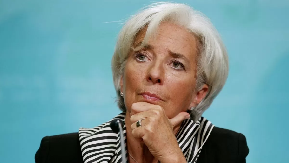 Bà Christine Lagarde, Chủ tịch Ngân hàng Trung ương Châu Âu. Ảnh chụp màn hình