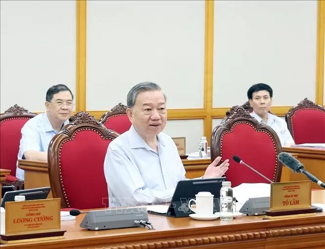 Tổng Bí thư Tô Lâm: Quan tâm làm tốt công tác bố trí, sắp xếp cán bộ Tổng Bí thư Tô Lâm: Quan tâm làm tốt công tác bố trí, sắp xếp cán bộ