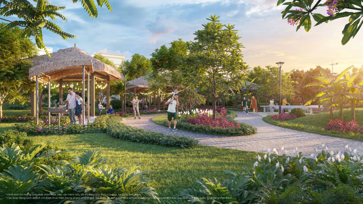 Vinhomes Green City dành 36ha cho cây xanh và mặt nước với 12 công viên sinh thái quy mô lớn. 