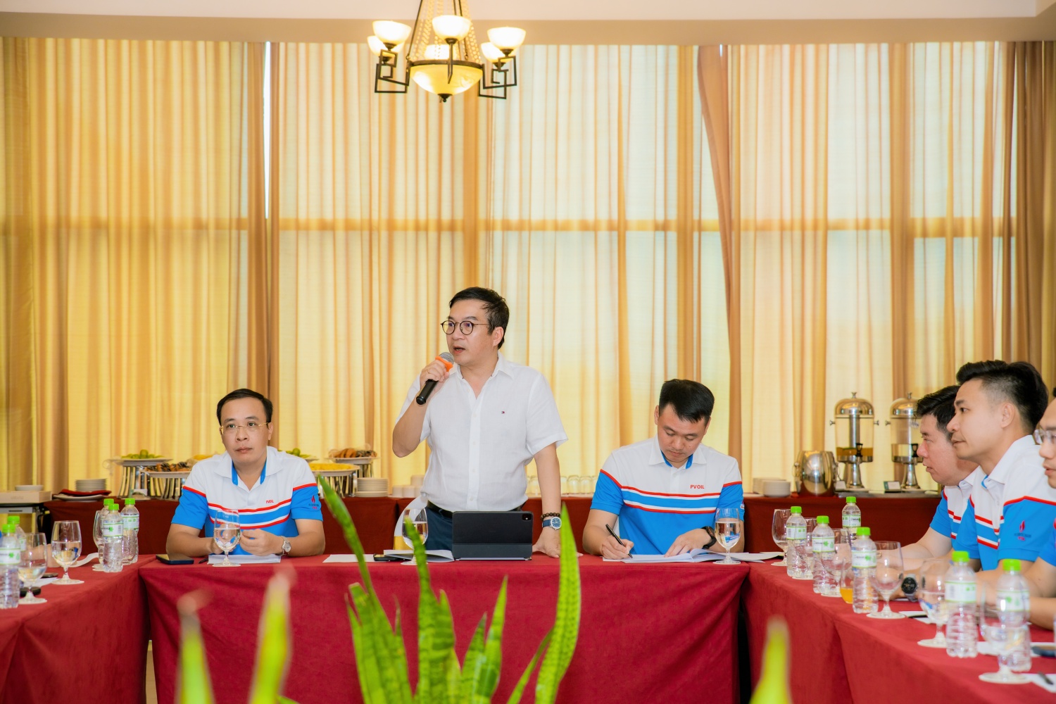 Tổng Giám đốc BSR Nguyễn Việt Thắng phát biểu tại Hội thảo chuyên đề giữa BSR và PVOIL