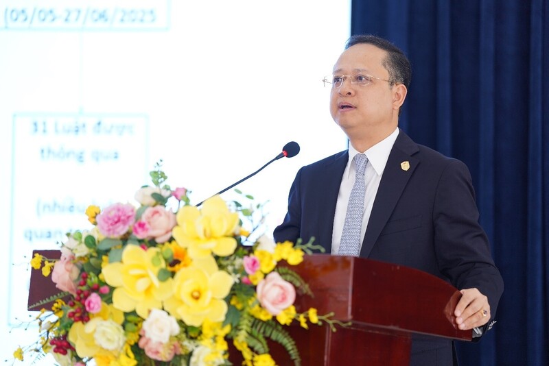 Ông Nguyễn Đỗ Tùng Cương - Chủ tịch Hiệp hội PCCC & CNCH Việt Nam phát biểu khai mạc Hội nghị. Ảnh: VFRA