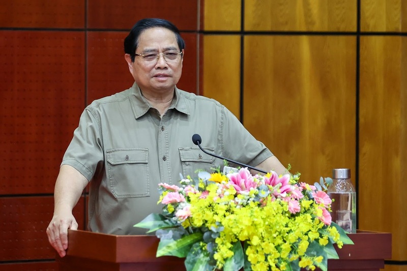 Thủ tướng yêu cầu tỉnh triển khai quyết liệt, đồng bộ các giải pháp để tăng trưởng kinh tế (GRDP) đạt 10-10,5% trong năm 2026 và những năm tiếp theo. Ảnh: VGP/Nhật Bắc