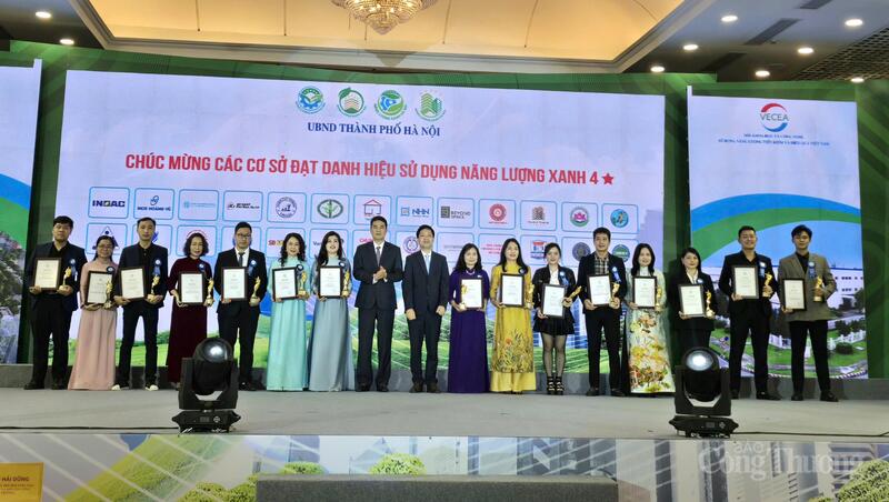 Các cơ sở đạt danh hiệu sử dụng Năng lượng xanh 4 sao