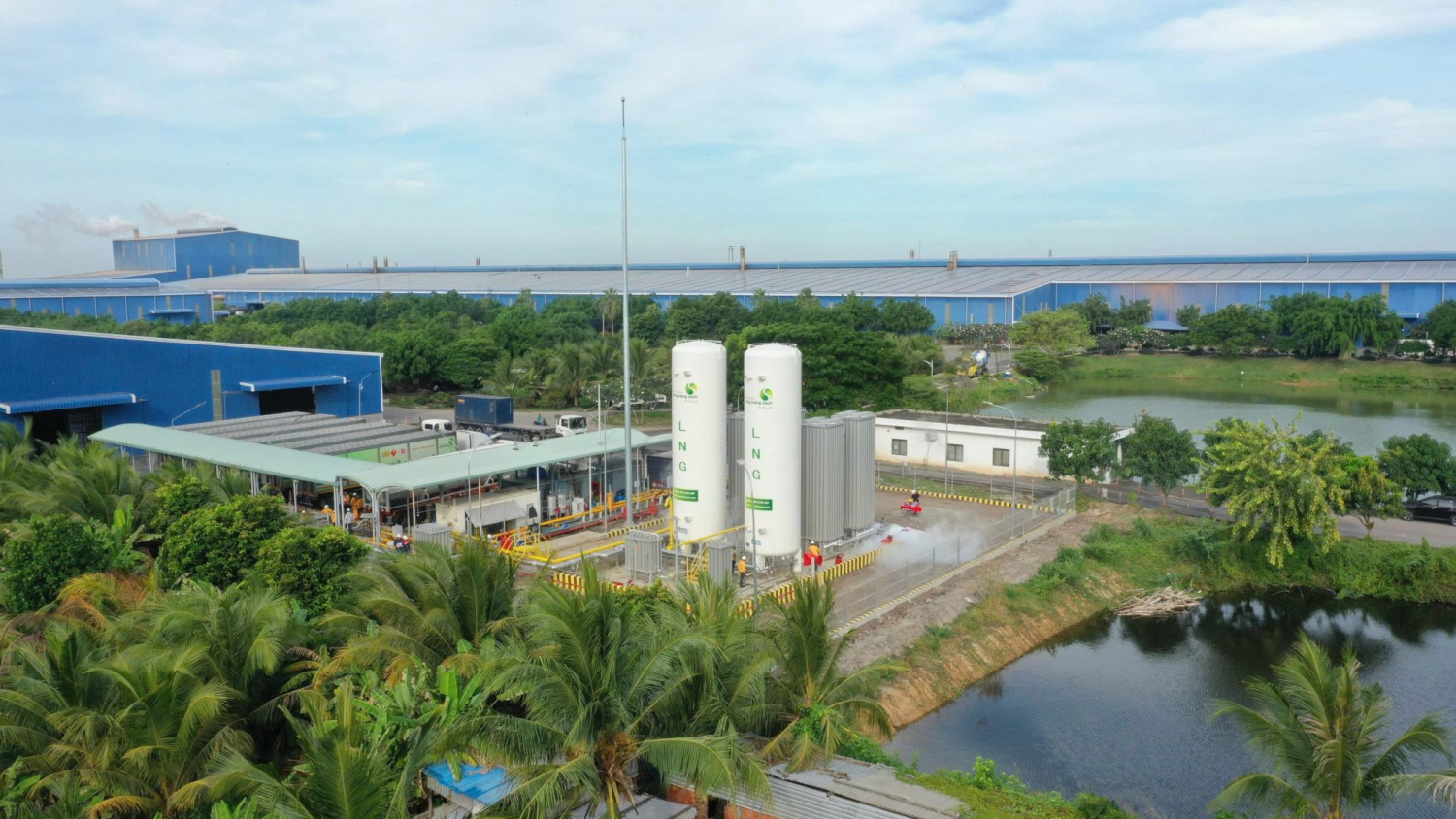 Mô hình tích hợp trạm cấp khí CNG – LNG tại Nhà máy Gạch men Hà Thanh, Đồng Tháp