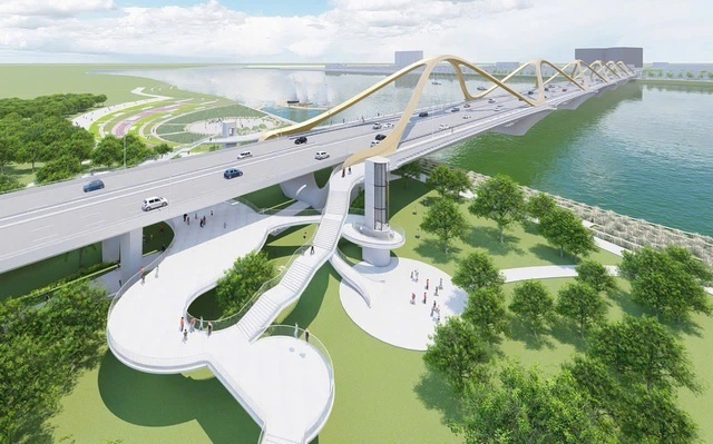 Phối cảnh cầu Trần Hưng Đạo. Ảnh: H.N