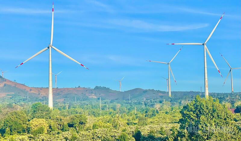 Điện gió tiếp tục là lĩnh vực dẫn dắt khi đã triển khai 43/44 dự án, đạt tổng công suất 3.296,5/3.336,5 MW. Ảnh: Hiền Mai