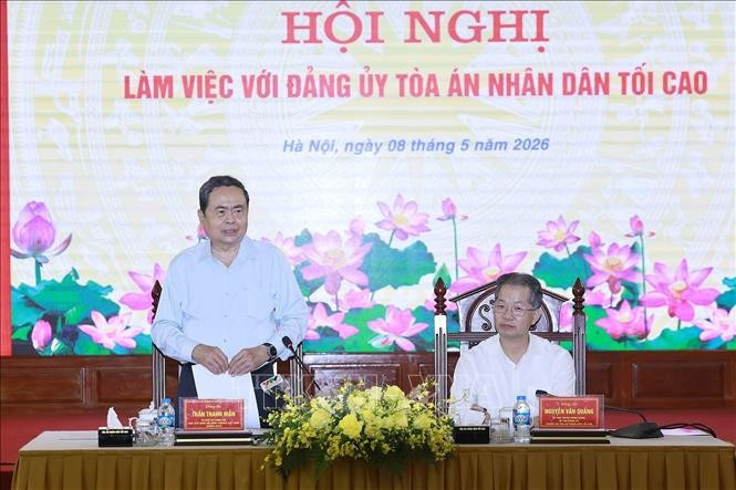 Chủ tịch Quốc hội Trần Thanh Mẫn phát biểu. Ảnh: TTXVN.