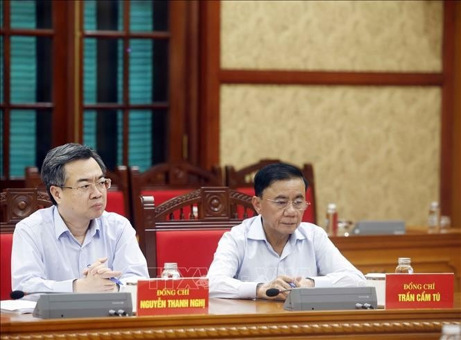 Các đại biểu tham dự. Ảnh: Thống Nhất/TTXVN tbt-200526-4.jpg