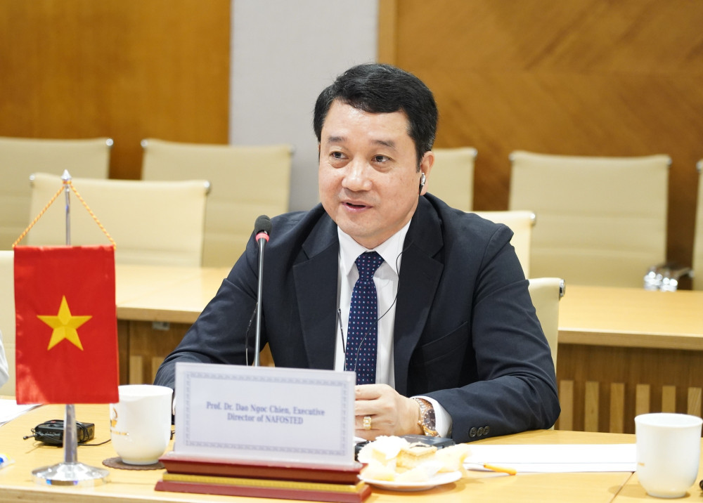 Giám đốc NAFOSTED Đào Ngọc Chiến phát biểu - Ảnh: Bộ Khoa học và Công nghệ. base64-1781620660919992481263.jpg