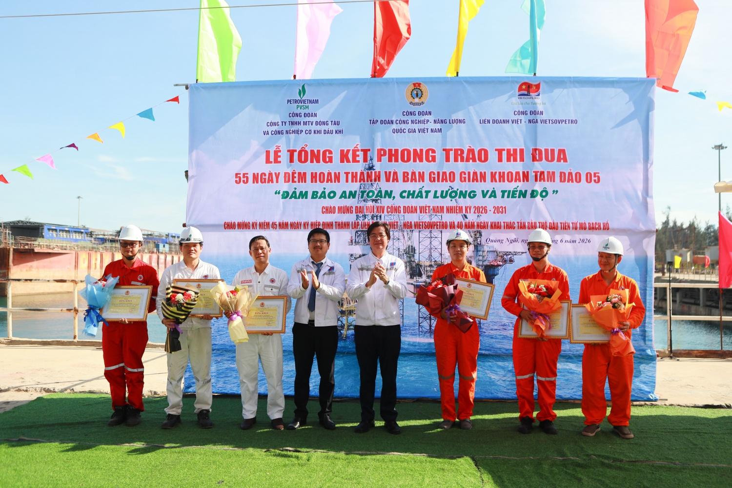 PVSM hoàn thành đại tu giàn khoan Tam Đảo 05 vượt tiến độ 3 ngày