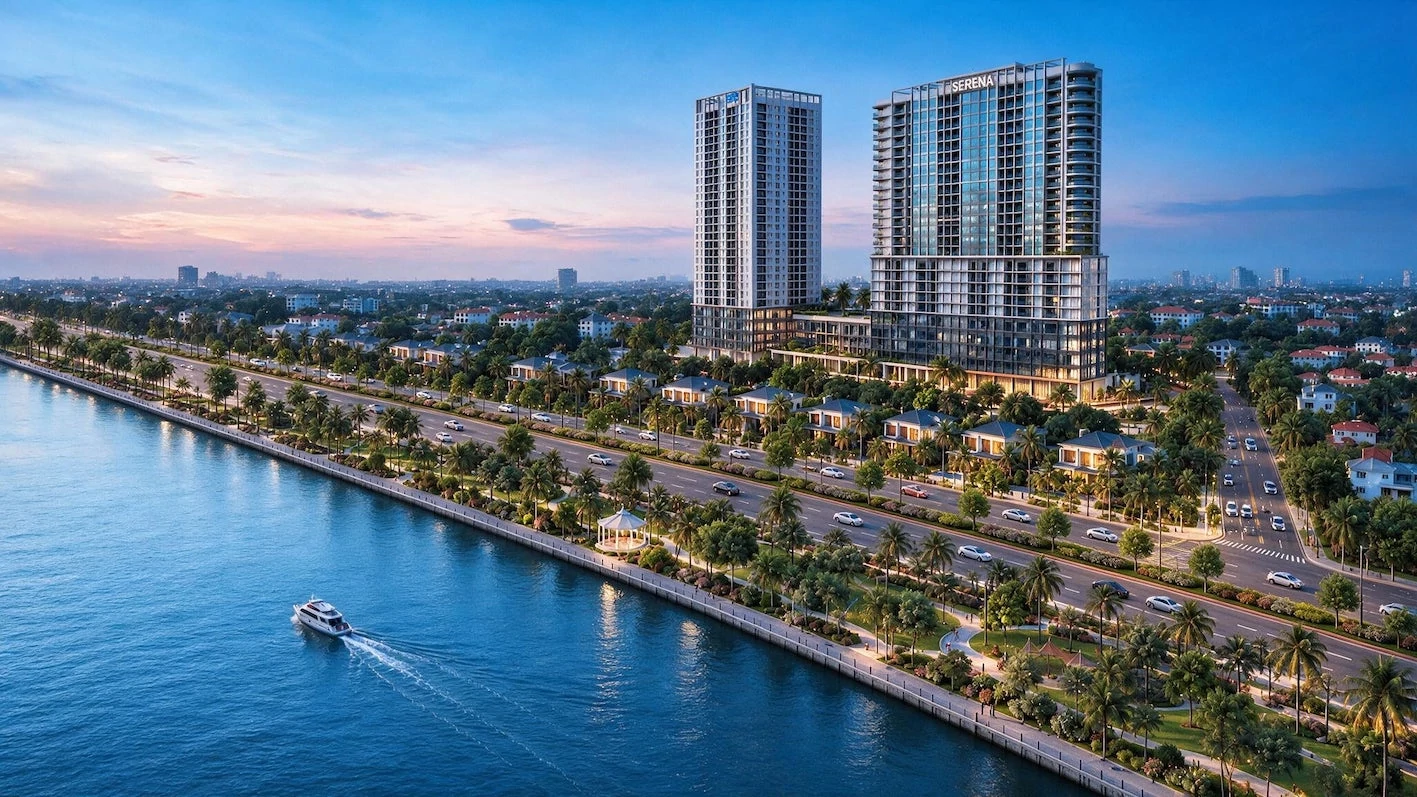 Phối cảnh Dự án Serena Riverside với lợi thế mặt sông Sài Gòn. Phối cảnh Dự án Serena Riverside với lợi thế mặt sông Sài Gòn.