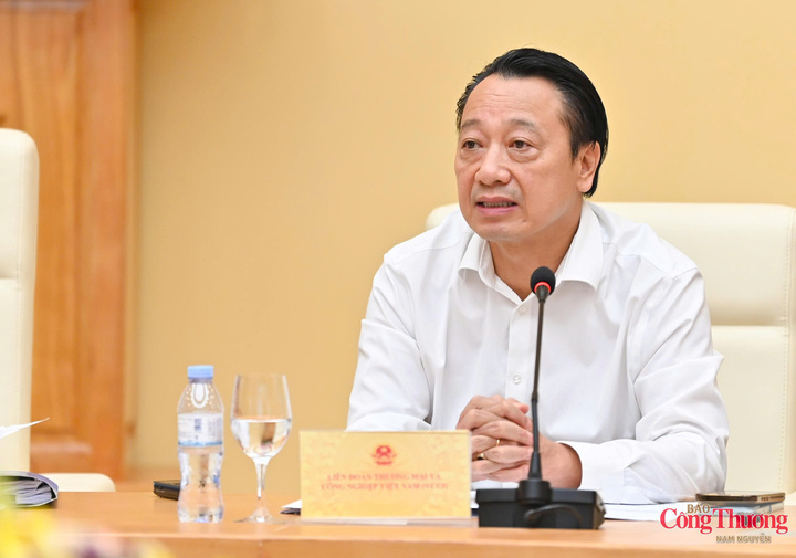 Ông Nguyễn Quang Vinh, Phó Chủ tịch Liên đoàn Thương mại và Công nghiệp Việt Nam (VCCI) phát biểu cho ý kiến tại phiên họp.