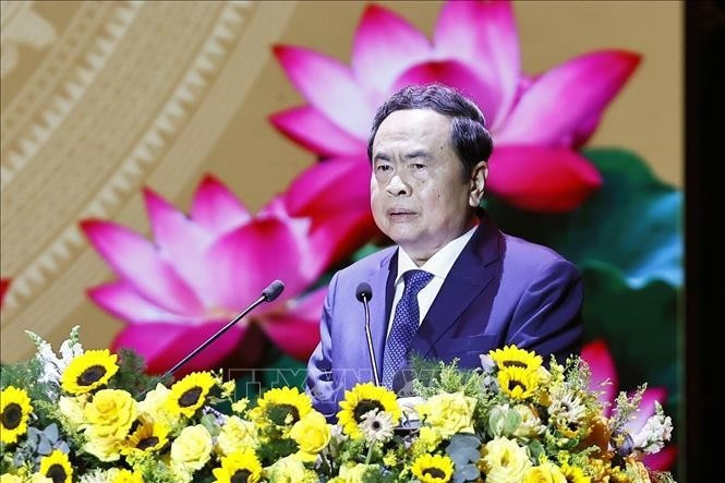 Chủ tịch Quốc hội Trần Thanh Mẫn phát biểu. Ảnh: Doãn Tấn/TTXVN