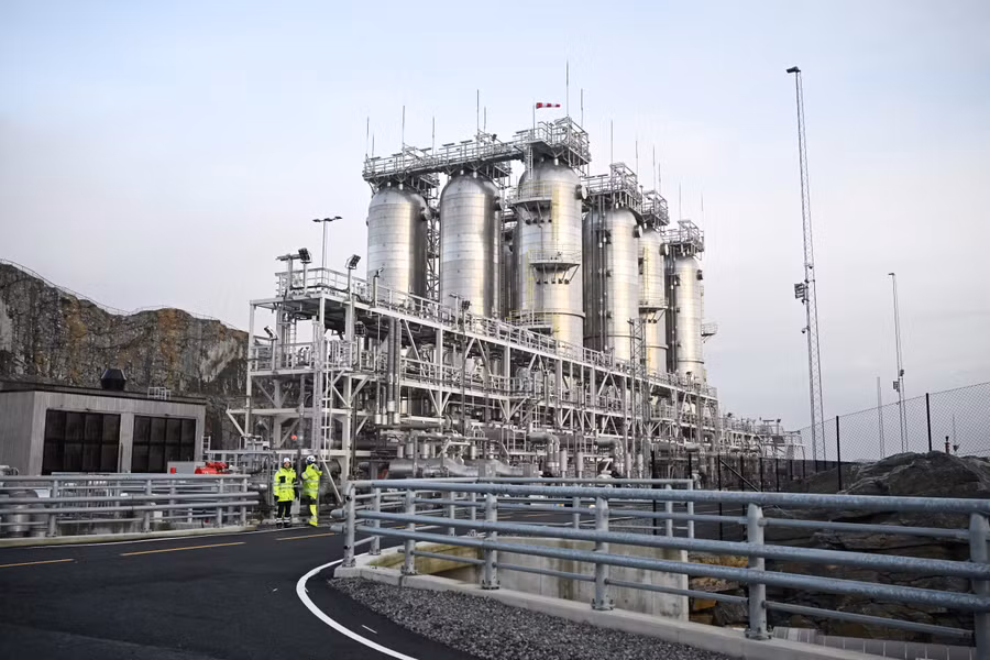 Bên ngoài một cơ sở lưu trữ carbon tại Australia.